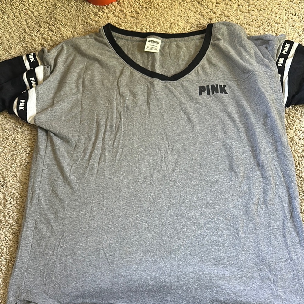 PINK Victoria's Secret Heather Gray Top